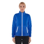 Blue Abstract, Background Pattern Women s Bomber Jacket