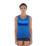 Blue Abstract, Background Pattern Sport Tank Top 