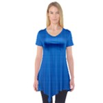 Blue Abstract, Background Pattern Short Sleeve Tunic 