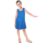 Blue Abstract, Background Pattern Kids  Sleeveless Dress