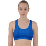 Blue Abstract, Background Pattern Back Weave Sports Bra