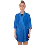 Blue Abstract, Background Pattern Half Sleeve Chiffon Kimono