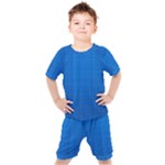 Blue Abstract, Background Pattern Kids  T-Shirt and Shorts Set