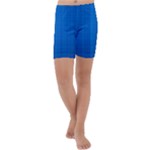 Blue Abstract, Background Pattern Kids  Lightweight Velour Capri Yoga Leggings