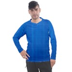 Blue Abstract, Background Pattern Men s Pique Long Sleeve T-Shirt
