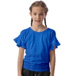 Blue Abstract, Background Pattern Kids  Cut Out Flutter Sleeves