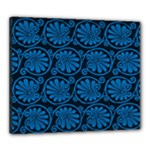 Blue Floral Pattern Floral Greek Ornaments Canvas 24  x 20  (Stretched)