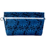 Blue Floral Pattern Floral Greek Ornaments Handbag Organizer