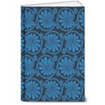 Blue Floral Pattern Floral Greek Ornaments 8  x 10  Hardcover Notebook