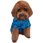 Blue Floral Pattern Texture, Floral Ornaments Texture Dog T-Shirt