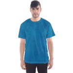 Blue Stone Texture Grunge, Stone Backgrounds Men s Sport Mesh T-Shirt