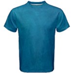 Blue Stone Texture Grunge, Stone Backgrounds Men s Cotton T-Shirt