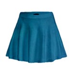 Blue Stone Texture Grunge, Stone Backgrounds Mini Flare Skirt