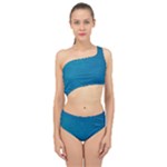 Blue Stone Texture Grunge, Stone Backgrounds Spliced Up Two Piece Swimsuit