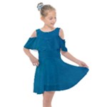 Blue Stone Texture Grunge, Stone Backgrounds Kids  Shoulder Cutout Chiffon Dress
