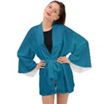 Blue Stone Texture Grunge, Stone Backgrounds Long Sleeve Kimono