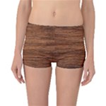 Brown Wooden Texture Boyleg Bikini Bottoms