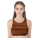 Brown Wooden Texture Tank Bikini Top
