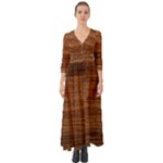 Brown Wooden Texture Button Up Boho Maxi Dress
