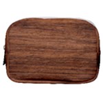 Brown Wooden Texture Make Up Pouch (Small)