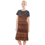 Brown Wooden Texture Camis Fishtail Dress