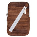 Brown Wooden Texture Belt Pouch Bag (Small)