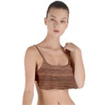 Brown Wooden Texture Layered Top Bikini Top 