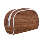 Brown Wooden Texture Make Up Case (Small)