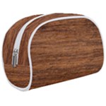 Brown Wooden Texture Make Up Case (Medium)