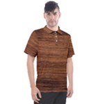 Brown Wooden Texture Men s Polo T-Shirt