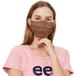Brown Wooden Texture Fitted Cloth Face Mask (Adult)