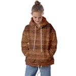 Brown Wooden Texture Kids  Oversized Hoodie