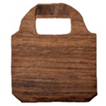Brown Wooden Texture Premium Foldable Grocery Recycle Bag