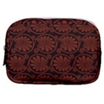 Brown Floral Pattern Floral Greek Ornaments Make Up Pouch (Small)