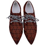 Brown Floral Pattern Floral Greek Ornaments Pointed Oxford Shoes