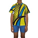 Colorful Abstract Background Art Kids  Short Sleeve Swimwear