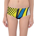 Colorful Abstract Background Art Mid-Waist Bikini Bottoms