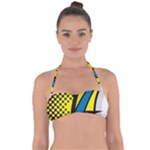 Colorful Abstract Background Art Tie Back Bikini Top