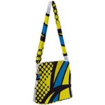 Colorful Abstract Background Art Zipper Messenger Bag