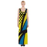 Colorful Abstract Background Art Thigh Split Maxi Dress