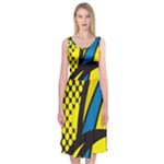 Colorful Abstract Background Art Midi Sleeveless Dress