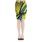 Colorful Abstract Background Art Midi Wrap Pencil Skirt