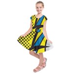 Colorful Abstract Background Art Kids  Short Sleeve Dress