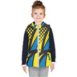 Colorful Abstract Background Art Kids  Hooded Puffer Vest
