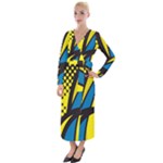 Colorful Abstract Background Art Velvet Maxi Wrap Dress