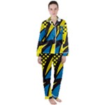 Colorful Abstract Background Art Women s Long Sleeve Satin Pajamas Set	