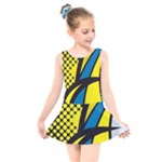Colorful Abstract Background Art Kids  Skater Dress Swimsuit