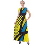 Colorful Abstract Background Art Chiffon Mesh Boho Maxi Dress