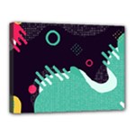 Colorful Background, Material Design, Geometric Shapes Canvas 16  x 12  (Stretched)