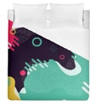 Colorful Background, Material Design, Geometric Shapes Duvet Cover (Queen Size)